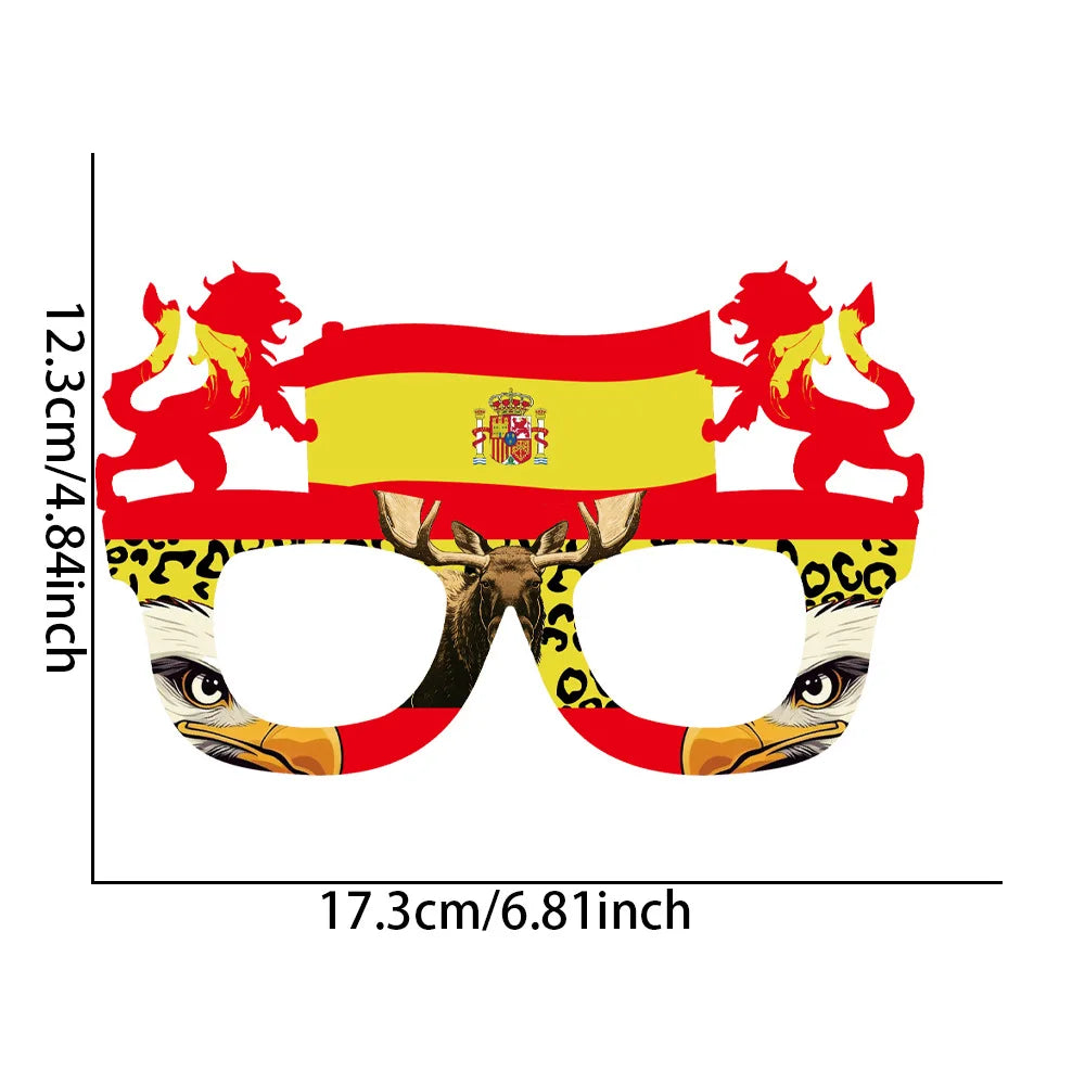 Football Fan Eyeglass Frames – Novelty Cheering Props for Match Day