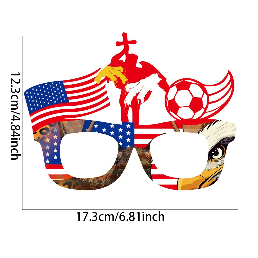 Football Fan Eyeglass Frames – Novelty Cheering Props for Match Day
