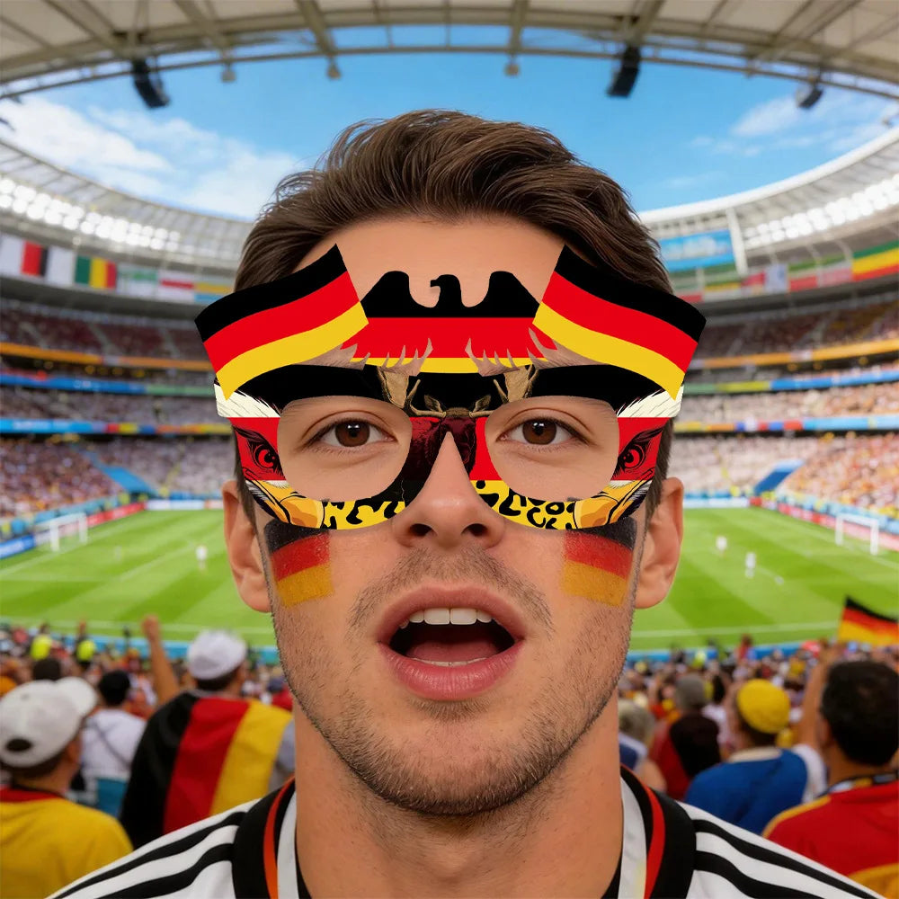 Football Fan Eyeglass Frames – Novelty Cheering Props for Match Day