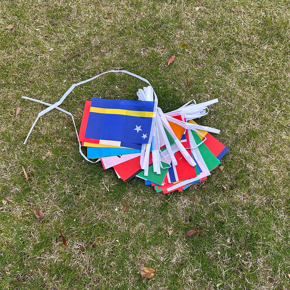 Football Fan Flag Bunting Set – 48 Country Flags for Stadium & Party Décor