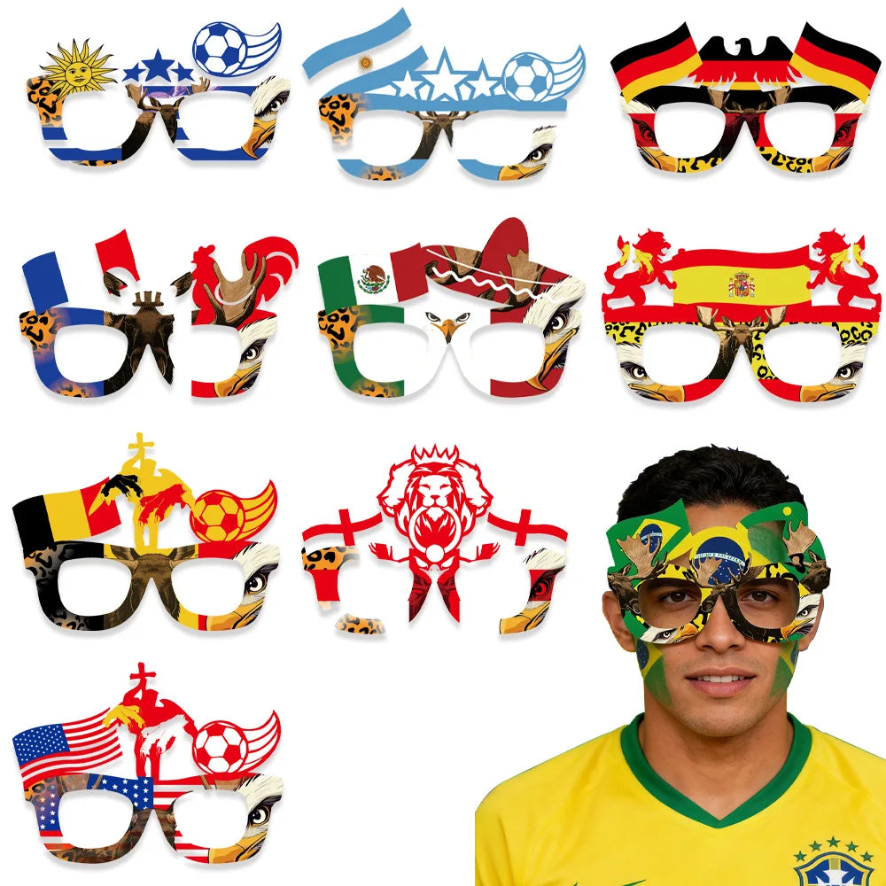 Football Fan Eyeglass Frames – Novelty Cheering Props for Match Day
