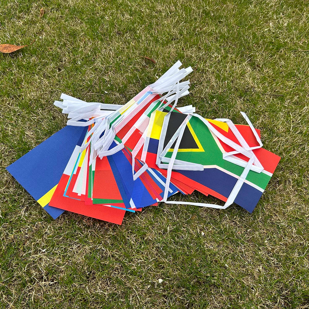 Football Fan Flag Bunting Set – 48 Country Flags for Stadium & Party Décor