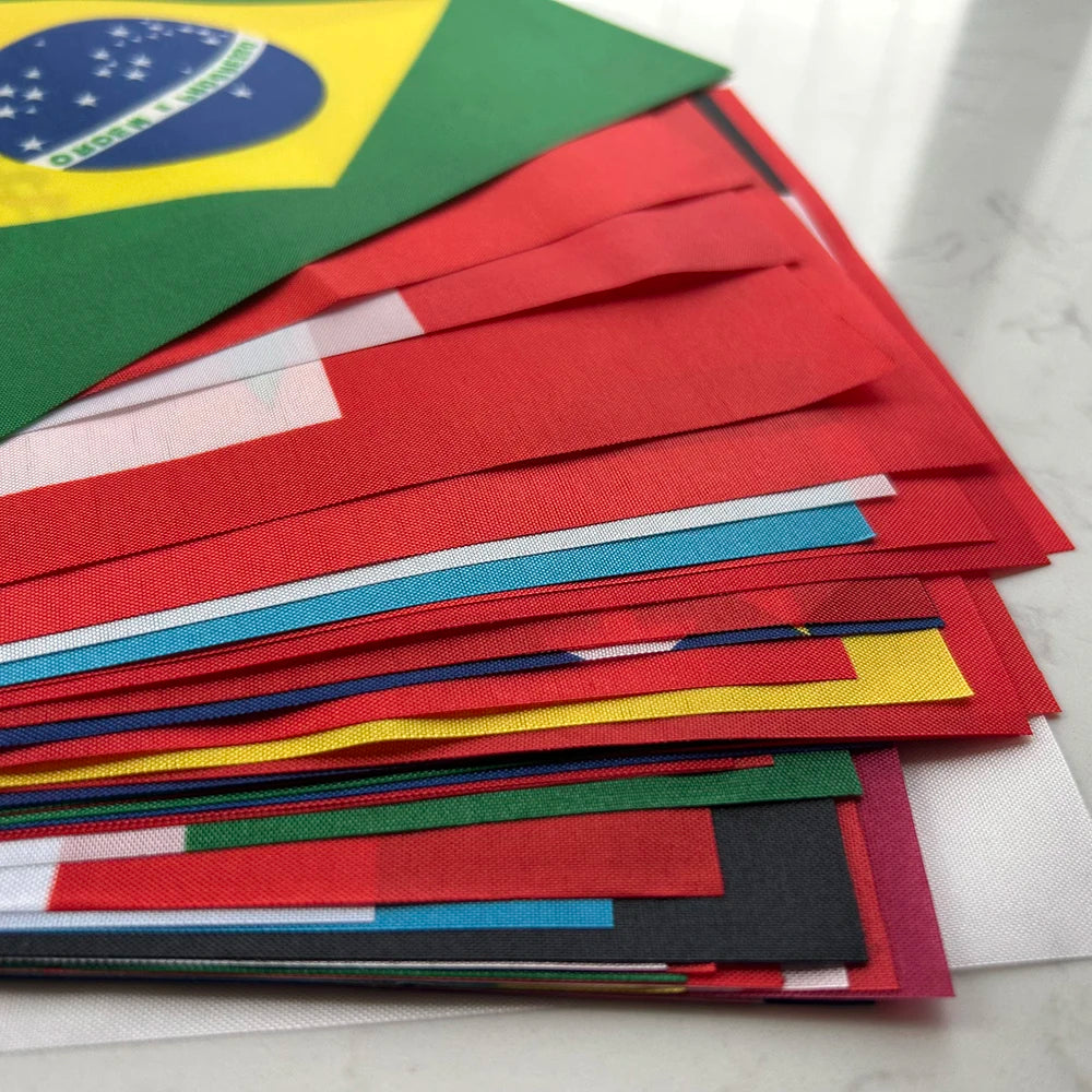 Football Fan Flag Bunting Set – 48 Country Flags for Stadium & Party Décor