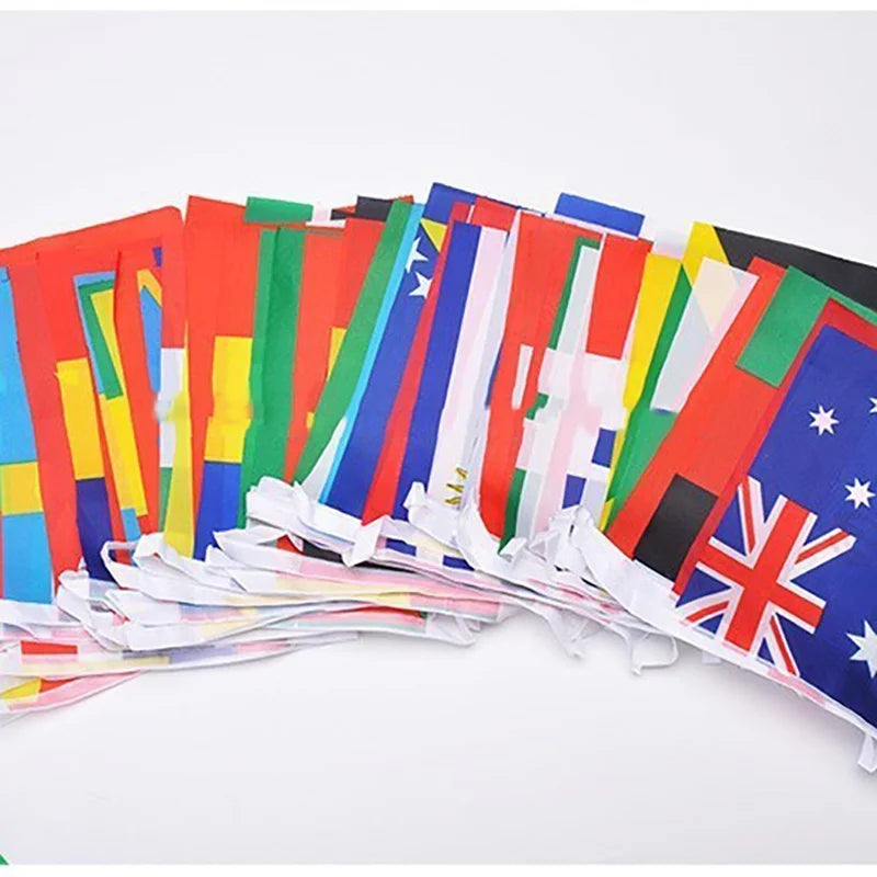 Football Fan Flag Bunting Set – 48 Country Flags for Stadium & Party Décor