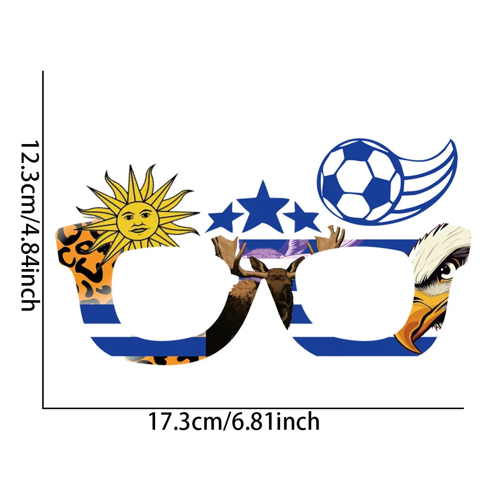 Football Fan Eyeglass Frames – Novelty Cheering Props for Match Day
