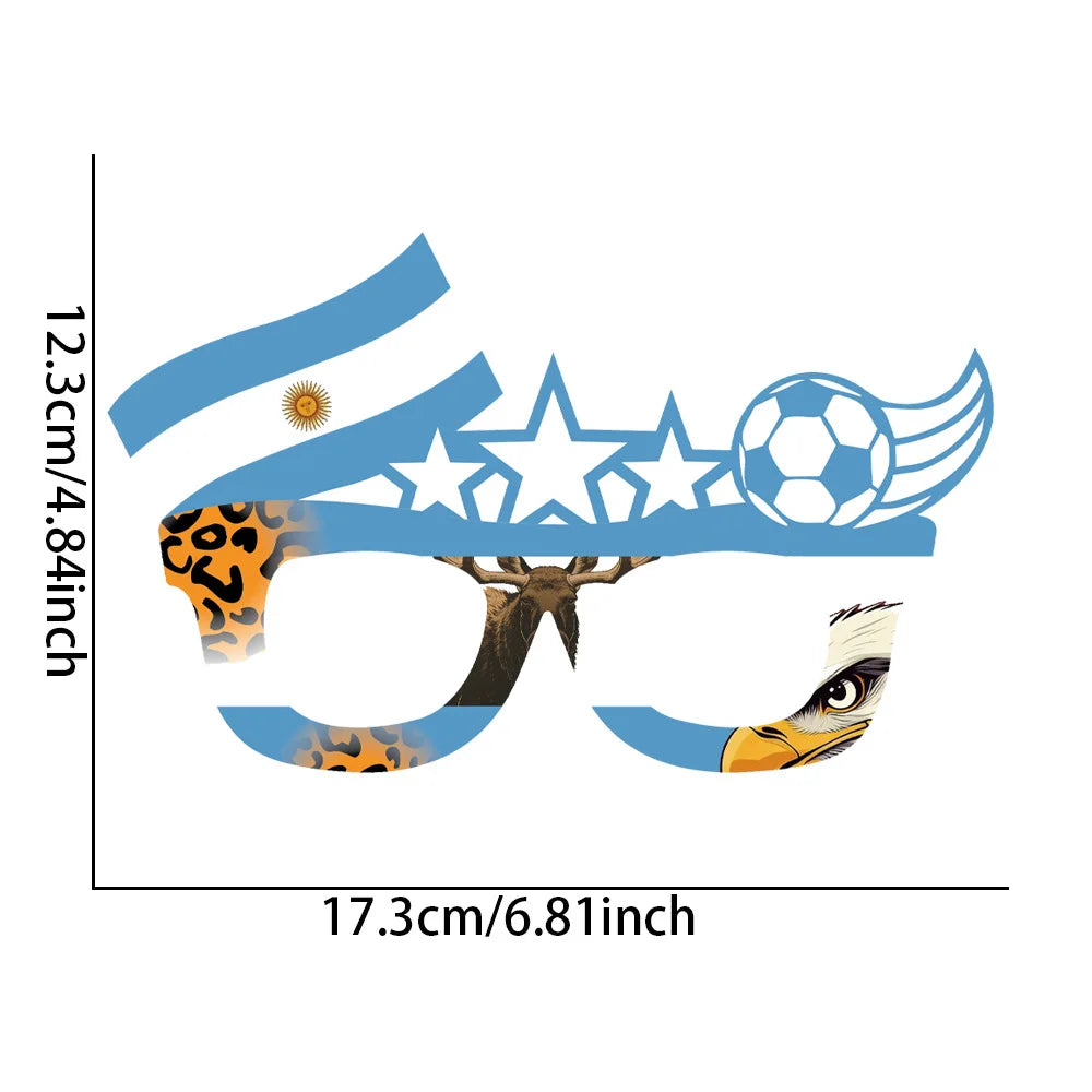 Football Fan Eyeglass Frames – Novelty Cheering Props for Match Day