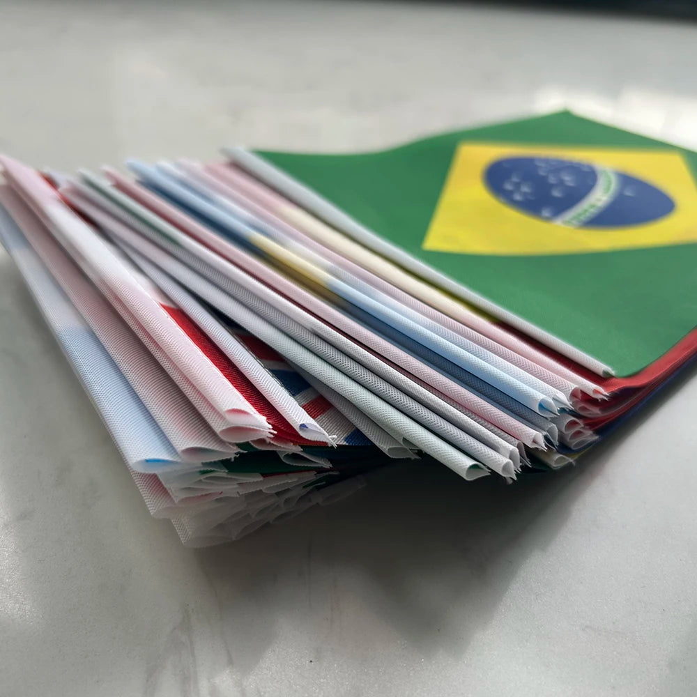 Football Fan Flag Bunting Set – 48 Country Flags for Stadium & Party Décor